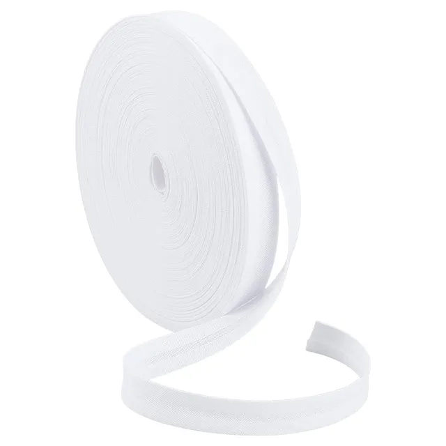 BENECREAT Biais Coton Blanc Double Pli 12 mm x 25 m