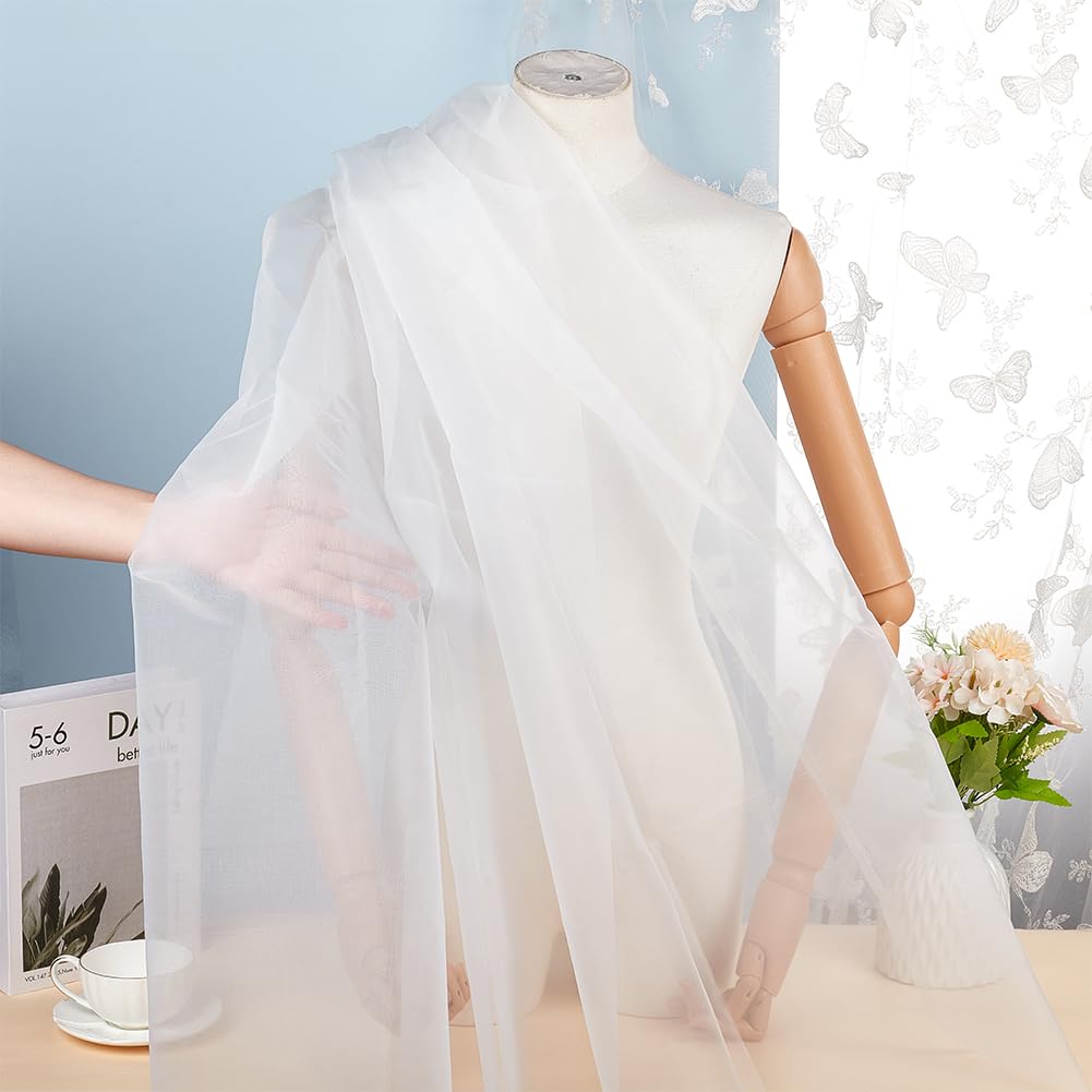 BENECREAT Tissu Crinoline Blanc 1,6x2m organza rigide