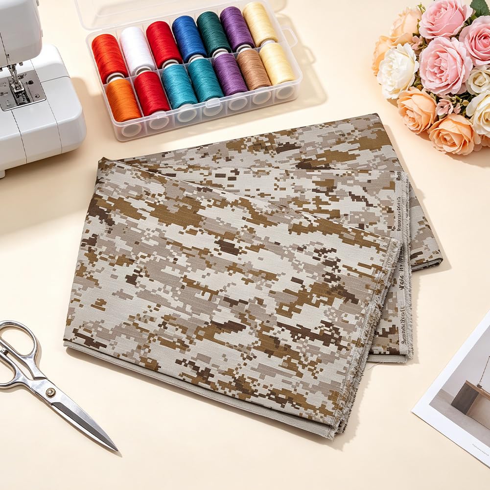 BENECREAT tissu camouflage désert polyester 200x160cm sable