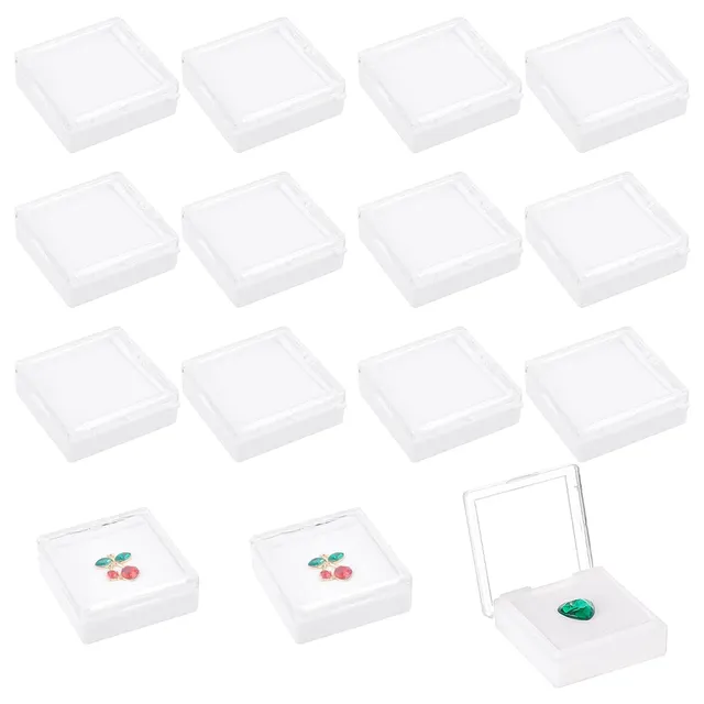 BENECREAT Boîtes Présentation Gemmes 15 pcs Transparent