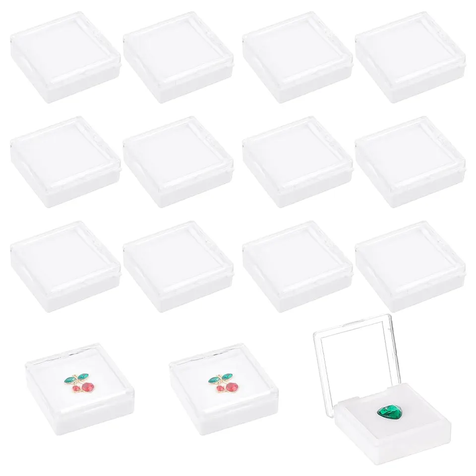 BENECREAT Boîtes Présentation Gemmes 15 pcs Transparent