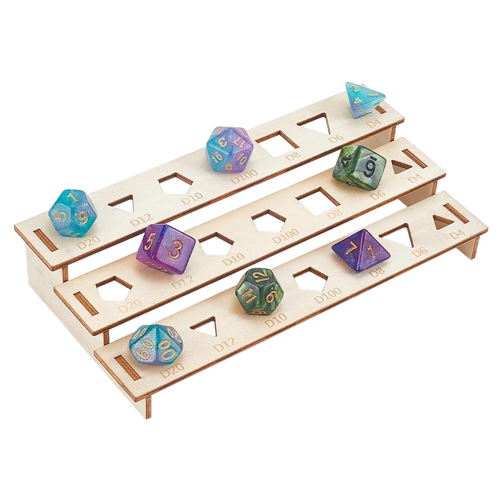 BENECREAT porte-dés bois noir 3 niveaux 188mm D&D