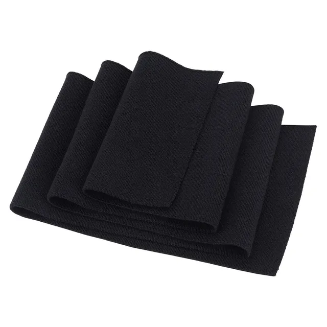 BENECREAT Tissu Côtelé Noir Tubulaire 99x14,7cm Coton
