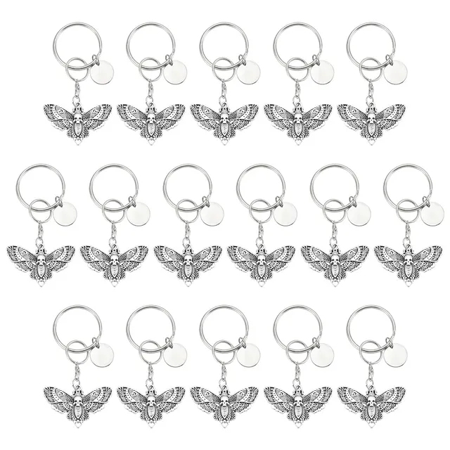 BENECREAT Luna Gothique Papillon porte-clés lot 16 argent antique