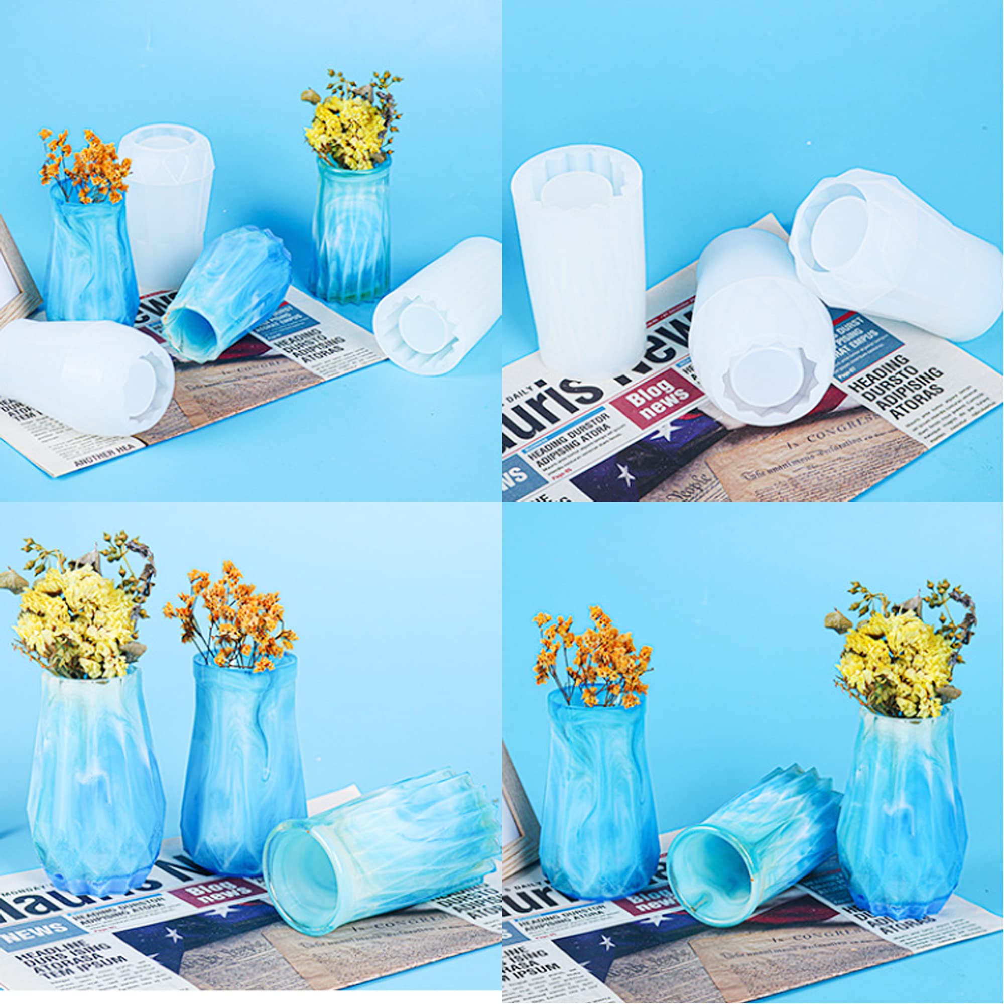 Cayway Style 3 Moule Vase Silicone Résine Lot 3
