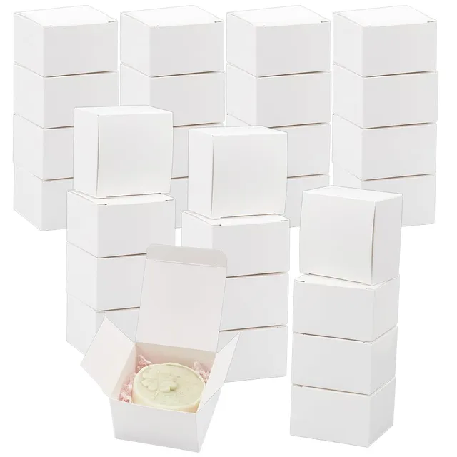 BENECREAT Boîtes Cadeau Blanches 8,1 cm 100 pcs à plier