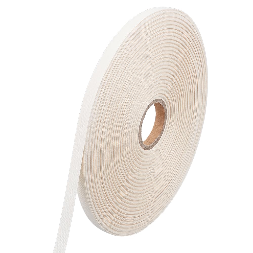 BENECREAT Étiquettes Tissu à Coudre Blanches 10mm 100m