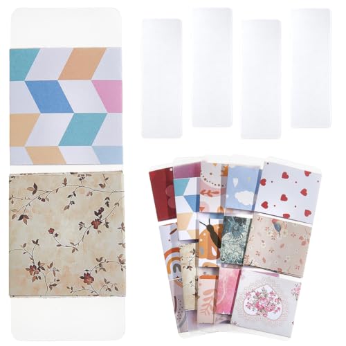BENECREAT carte washi plastique transparente 120 pcs 15 cm