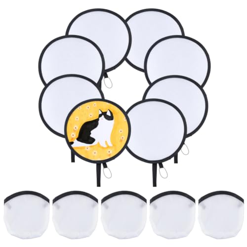 BENECREAT éventail pliable rond lot de 20 blanc léger