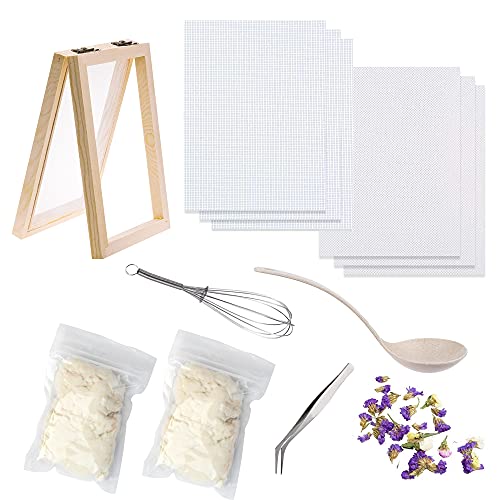 Cayway Kit Fabrication Papier 12,5x18cm Fleurs Séchées 8 Pièces