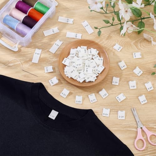 BENECREAT Étiquette taille vêtement coton blanc 600 pcs