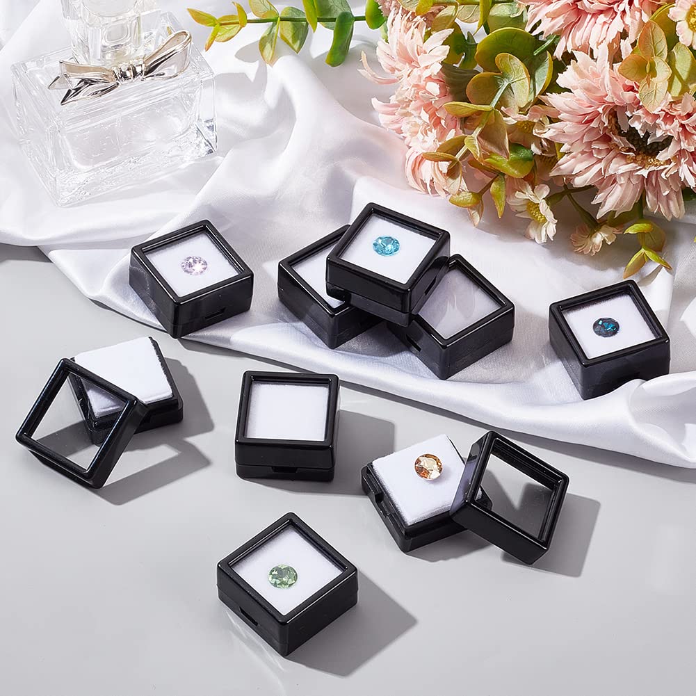 BENECREAT Boîte Bijoux Pierre Noire 36 Pcs 3 cm