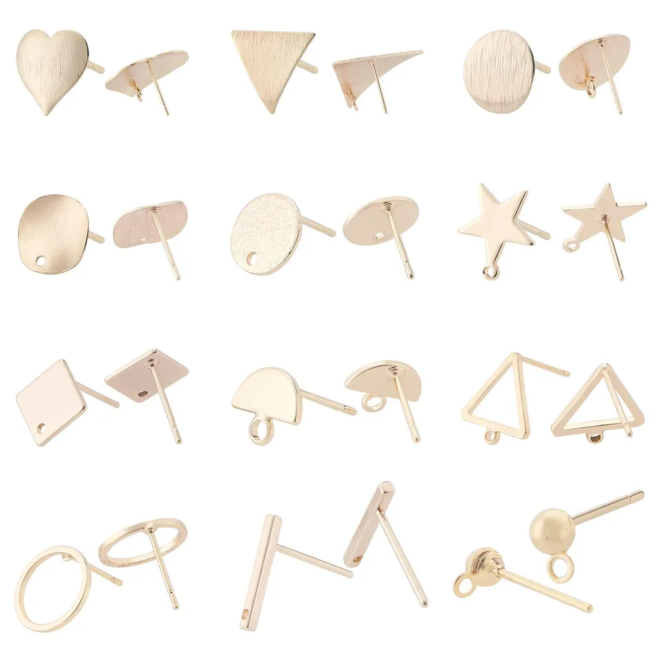 BENECREAT Crochets boucles oreilles poisson plaqué or 18K