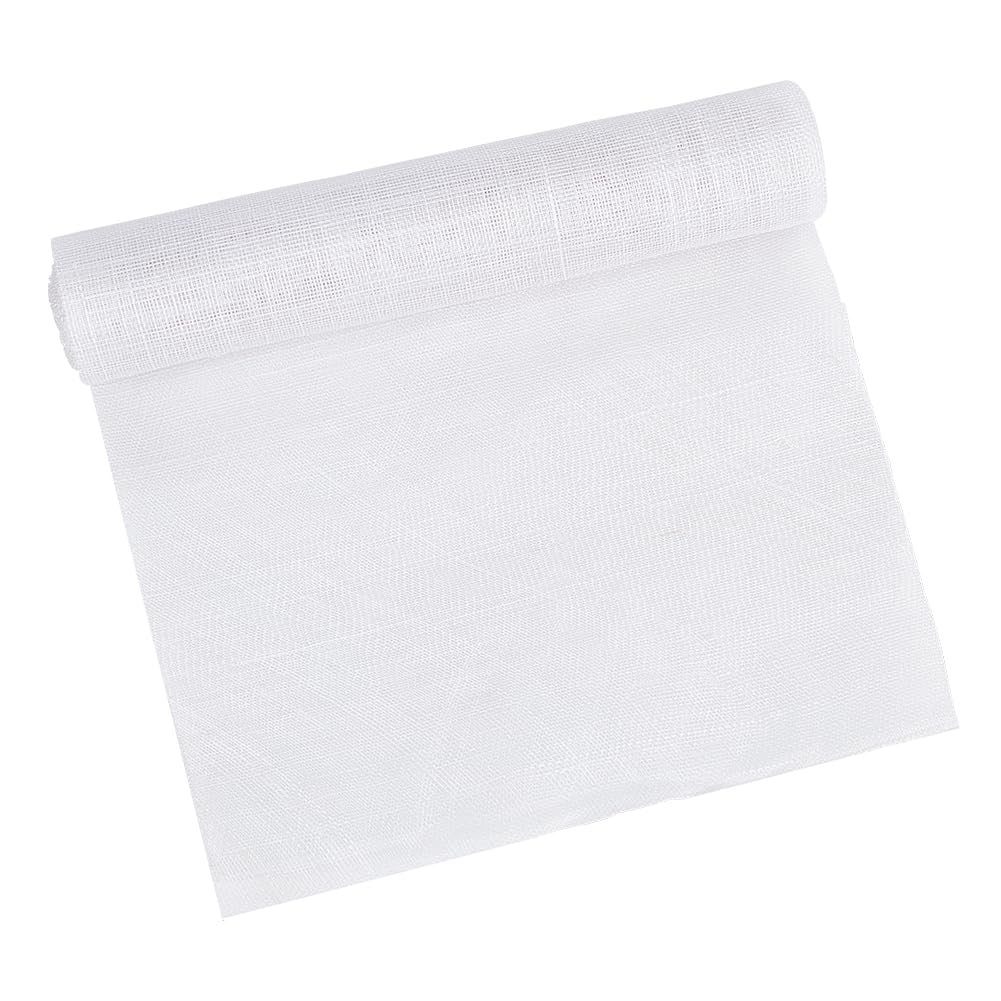 BENECREAT Tissu Maille Lin Sinamay 90x50cm Beige