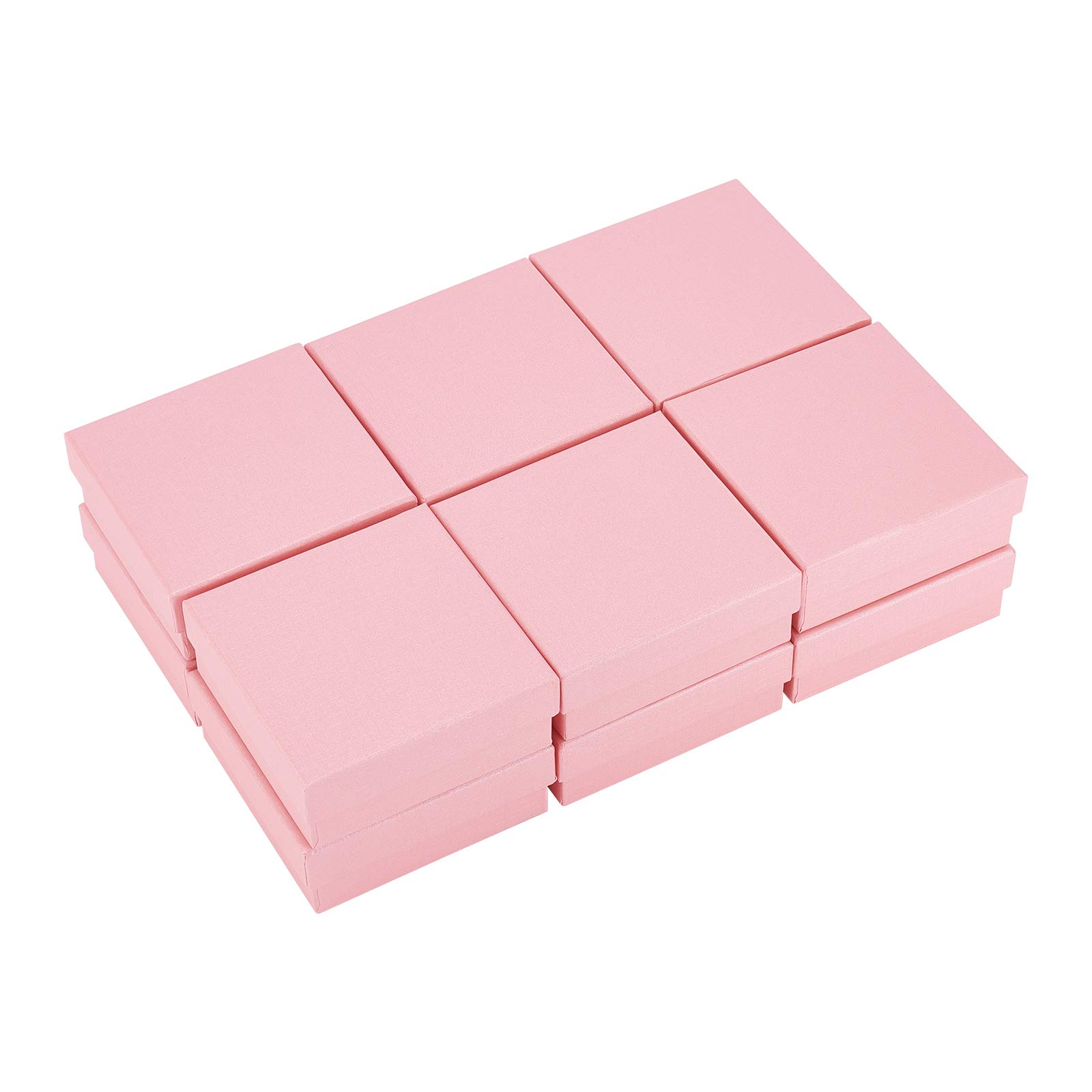 BENECREAT Boîte Bijoux Carton Kraft Rose 9x8,8 cm x12