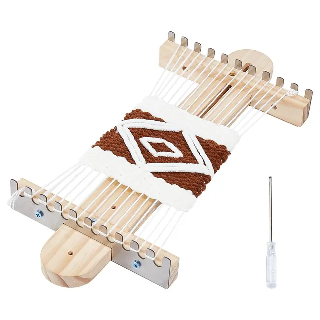 BENECREAT Métier à Tisser Réglable 8,9 à 30 cm Kit Bois
