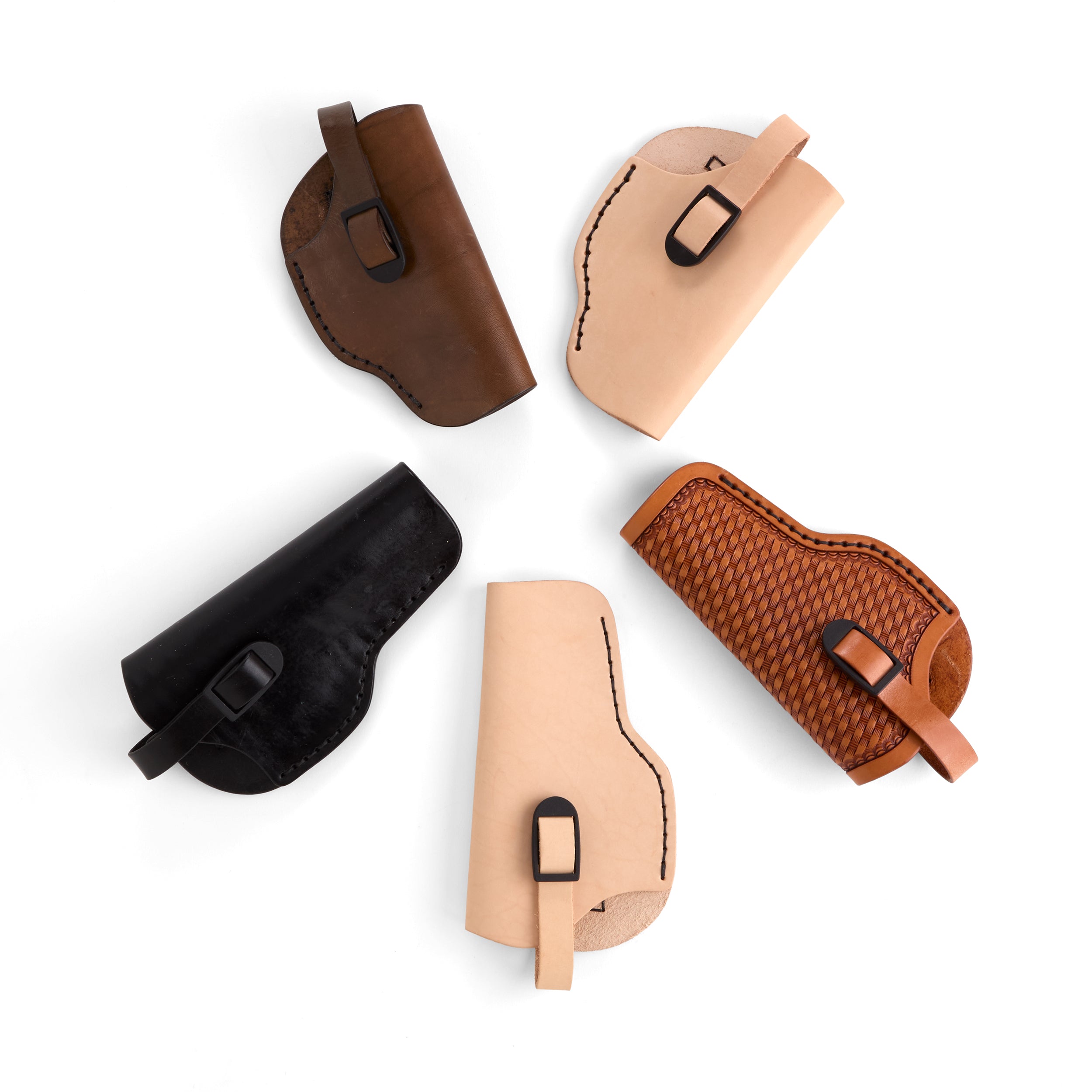 Tandy Leather Bullseye kit holster cuir semi-auto x10 moyen