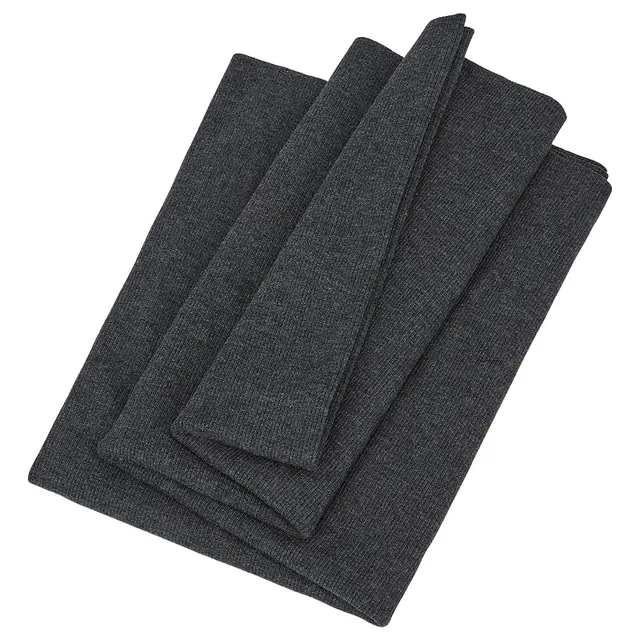 BENECREAT tissu bord-côte coton gris anthracite 50x120cm