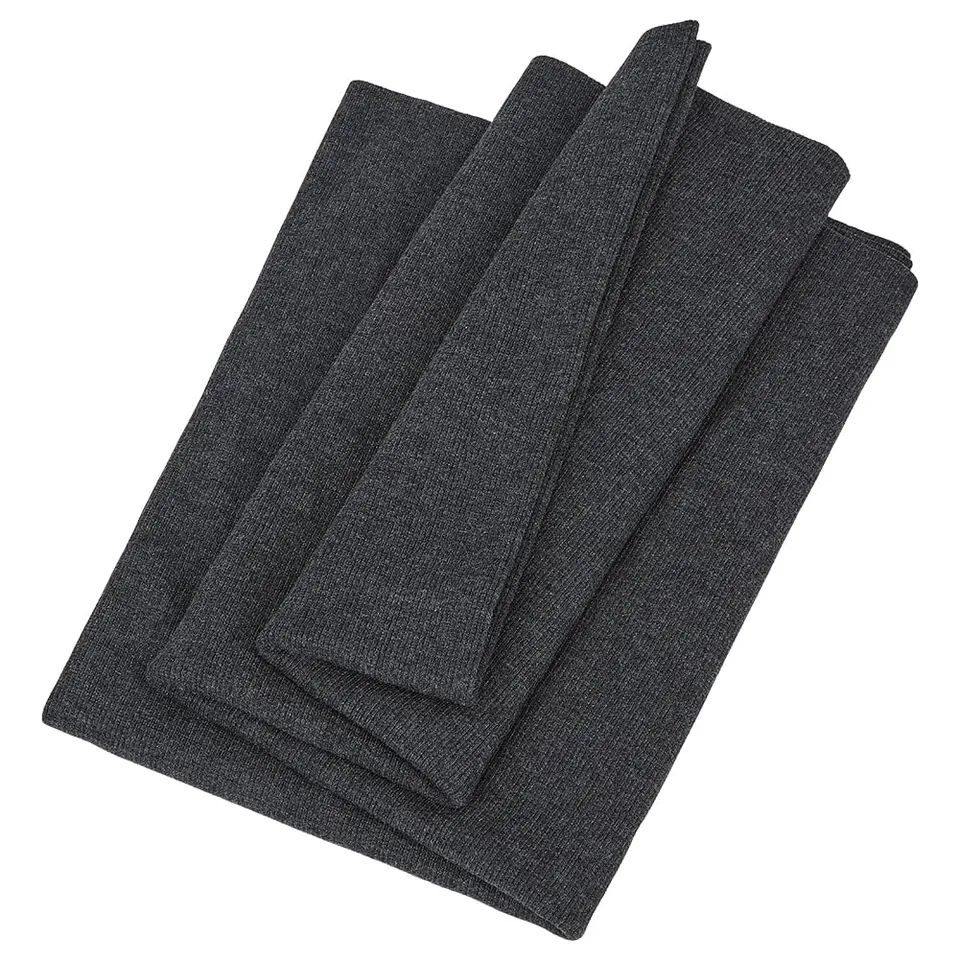 BENECREAT tissu bord-côte coton gris anthracite 50x120cm