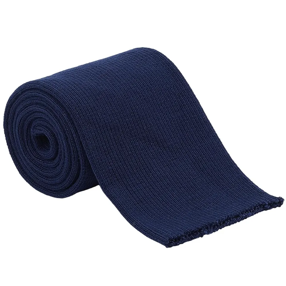 BENECREAT tissu bord-côte coton bleu nuit 100x9,2 cm
