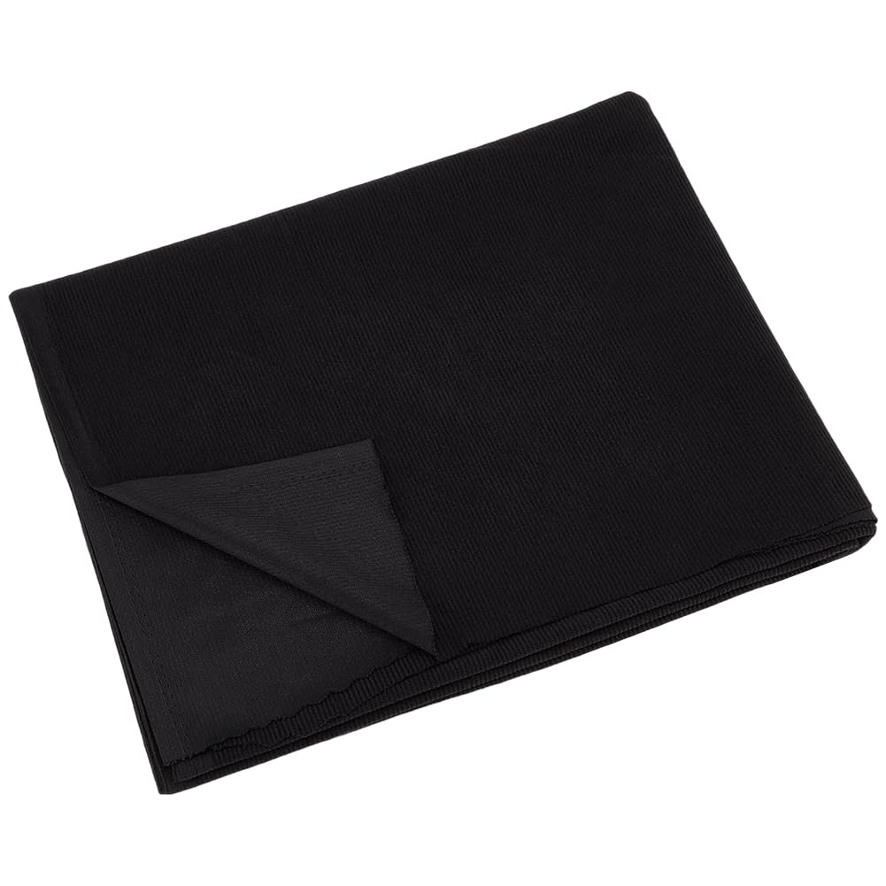 BENECREAT Tissu Velours Côtelé Noir 1x1.5m 11 Raies