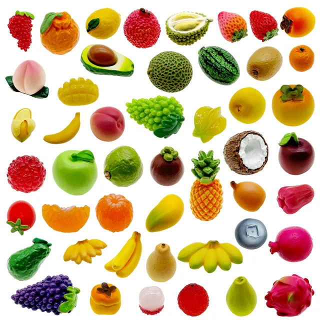 Cayway mini fruits résine 48 pcs jardin miniature