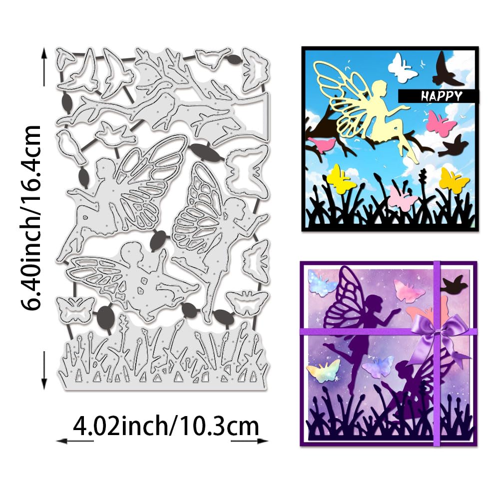 BENECREAT Matrices Découpe Fée Papillon dies 10,3x16,4cm