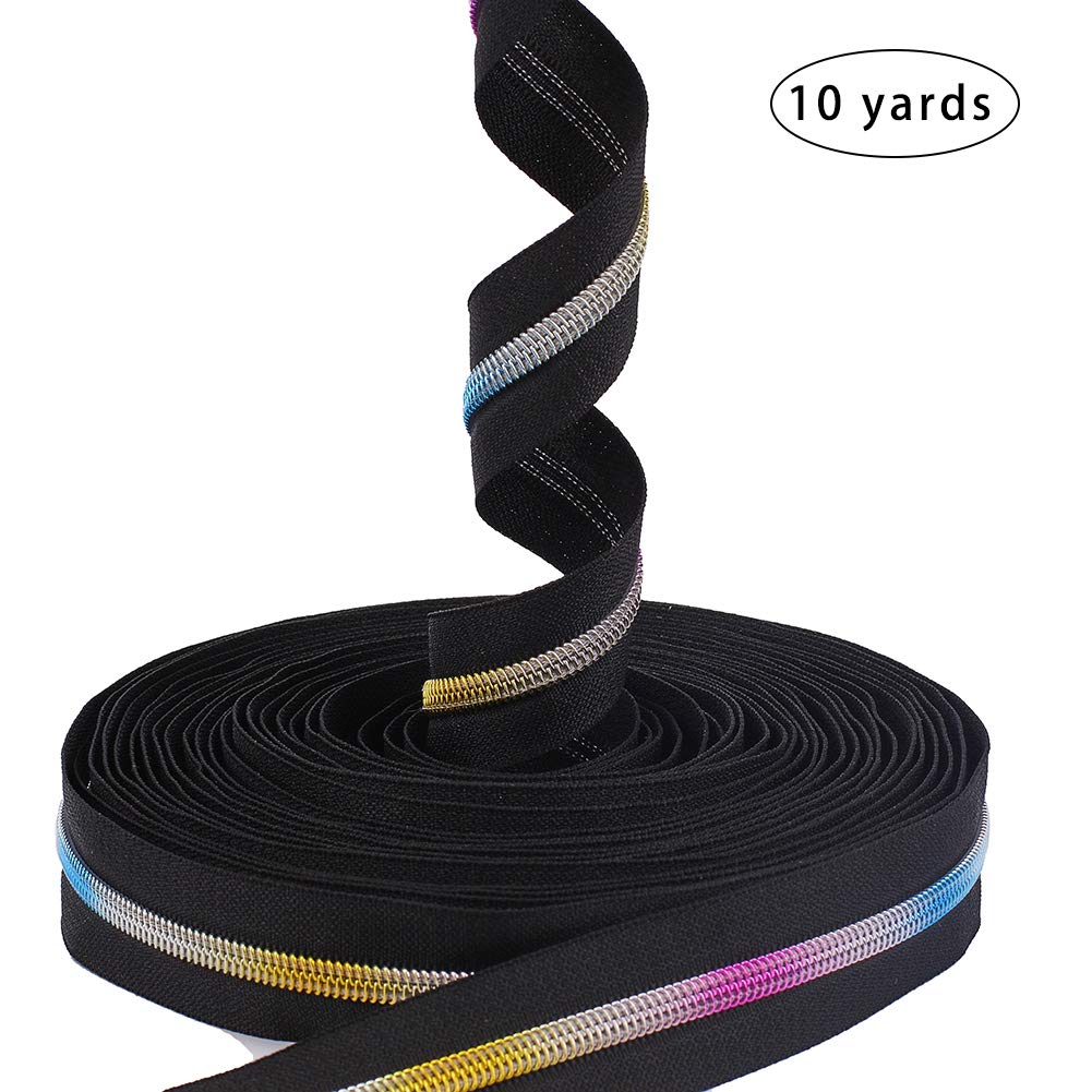 BENECREAT Fermeture Éclair Nylon Noire 9,1 m #5 Dents