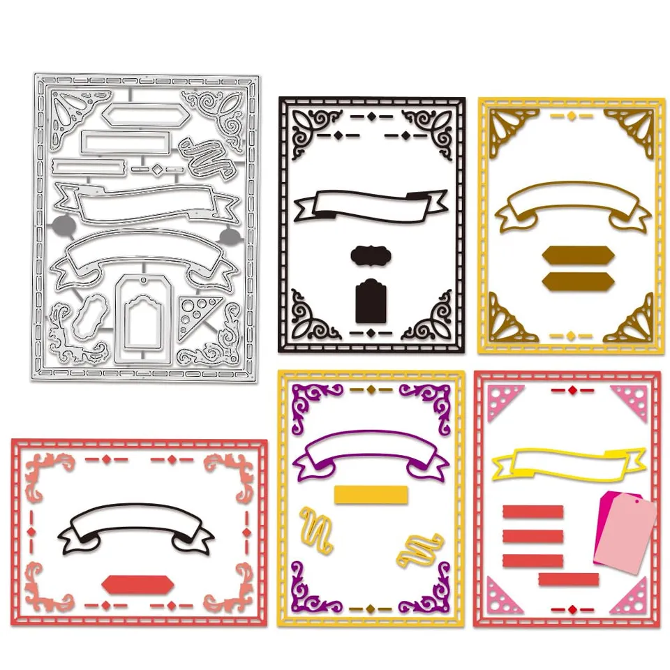 BENECREAT cadre carré dies scrapbooking bordure vintage