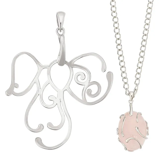 BENECREAT Support Pendentif Argent 925 Griffe Irrégulier