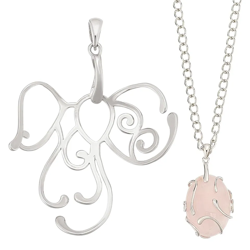 BENECREAT Support Pendentif Argent 925 Griffe Irrégulier