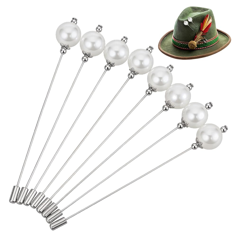 BENECREAT 8 épingles chapeau perle laiton platine 125mm