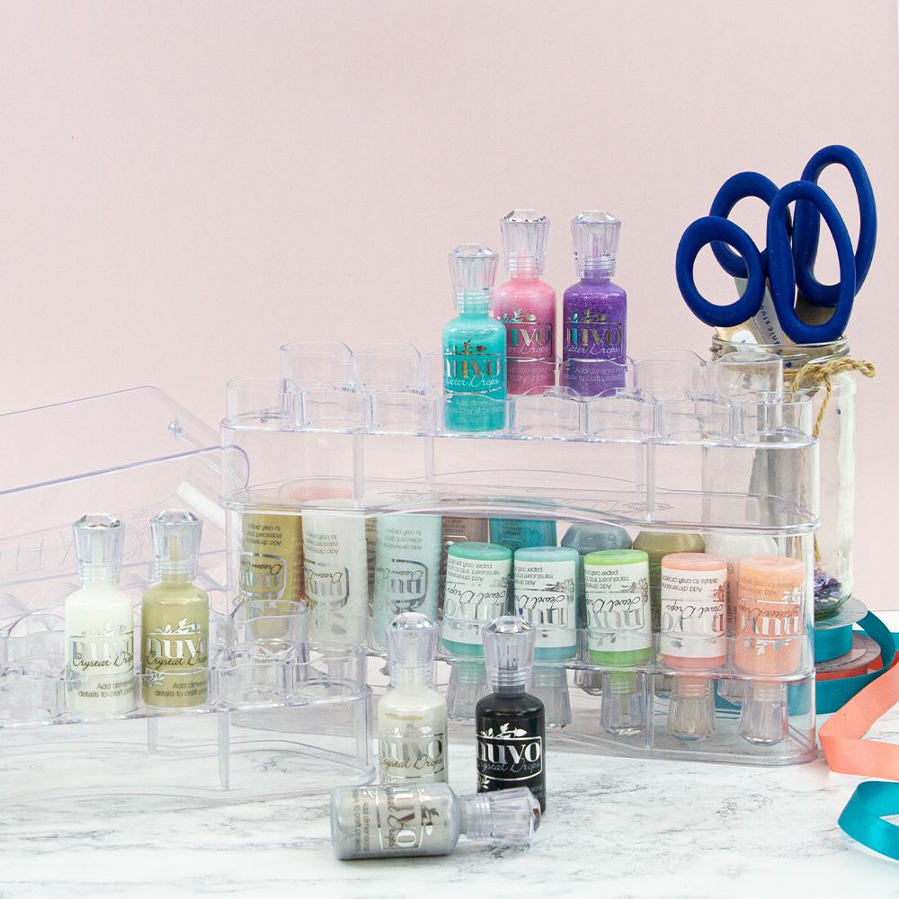 Nuvo Stackable Drop Storage Rangement Acrylique 15 Flacons