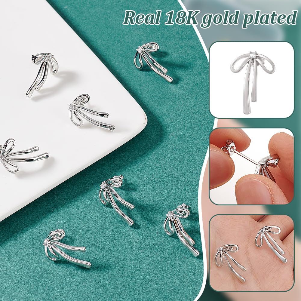 BENECREAT Tiges Boucles d'Oreilles Laiton Plaqué Or 18 Carats DIY