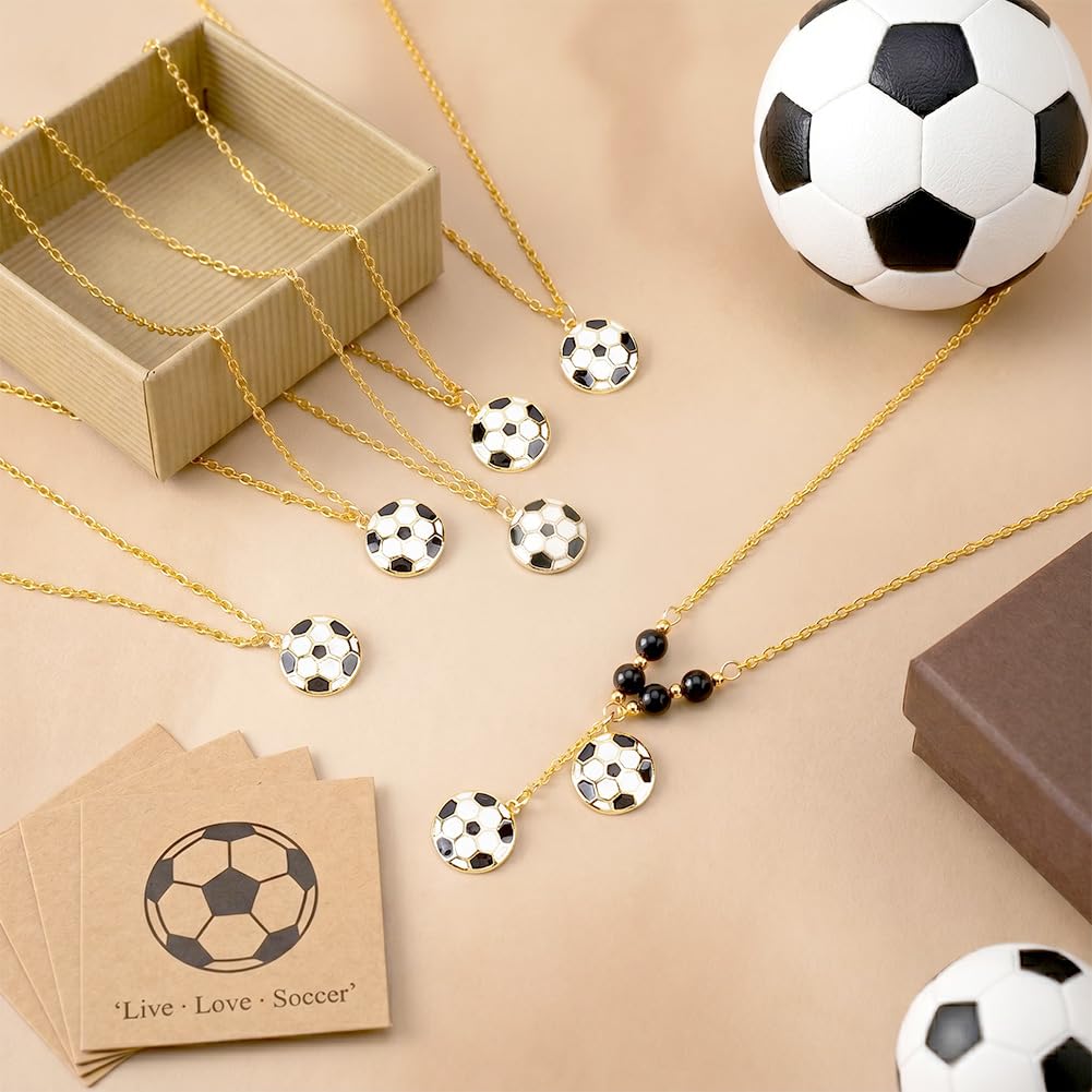 BENECREAT Charmes Ballon Foot Plaqué Or 24K Émaillés x6