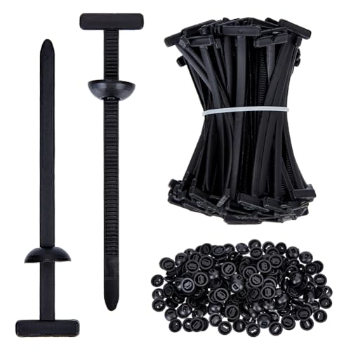 BENECREAT Collier Serrage Nylon Noir Boucle 93mm x400