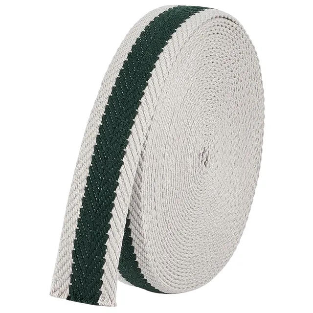 BENECREAT Sangle Rayée Vert Foncé 9.14m Ruban 32mm