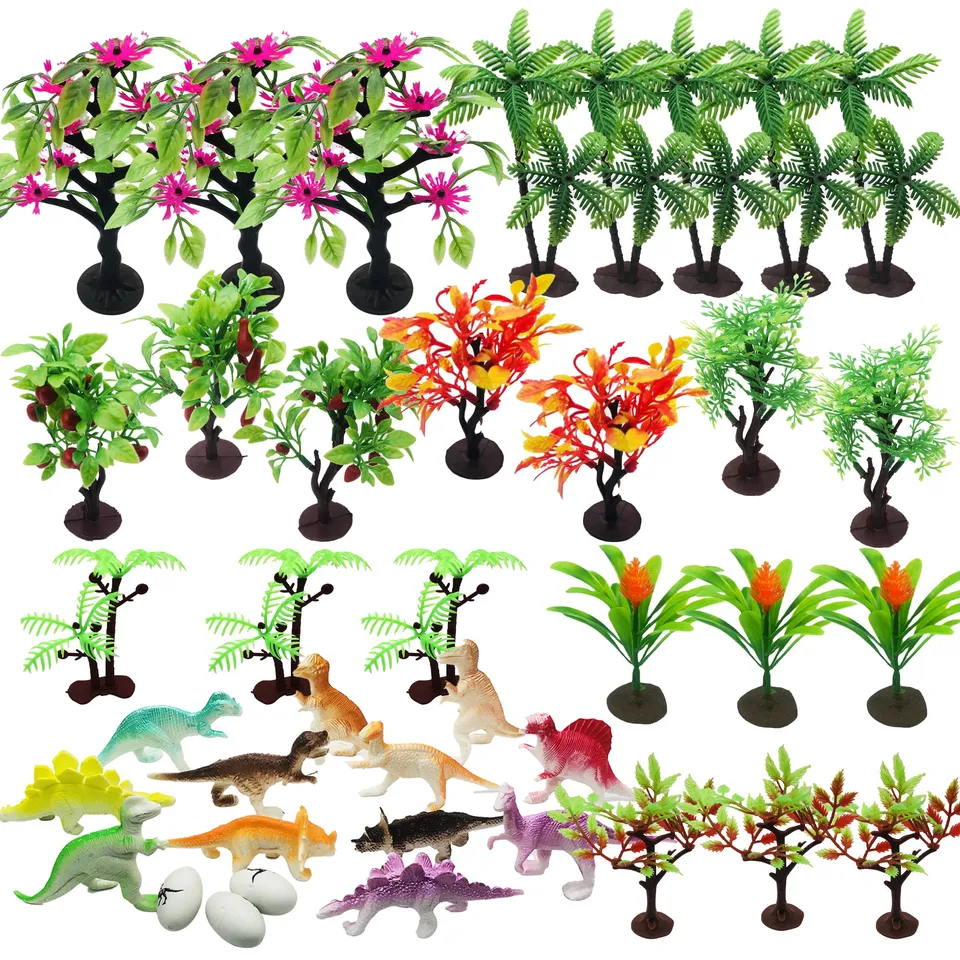 Cayway Kit Arbres Miniatures Dinosaures 39 Pièces Plastique