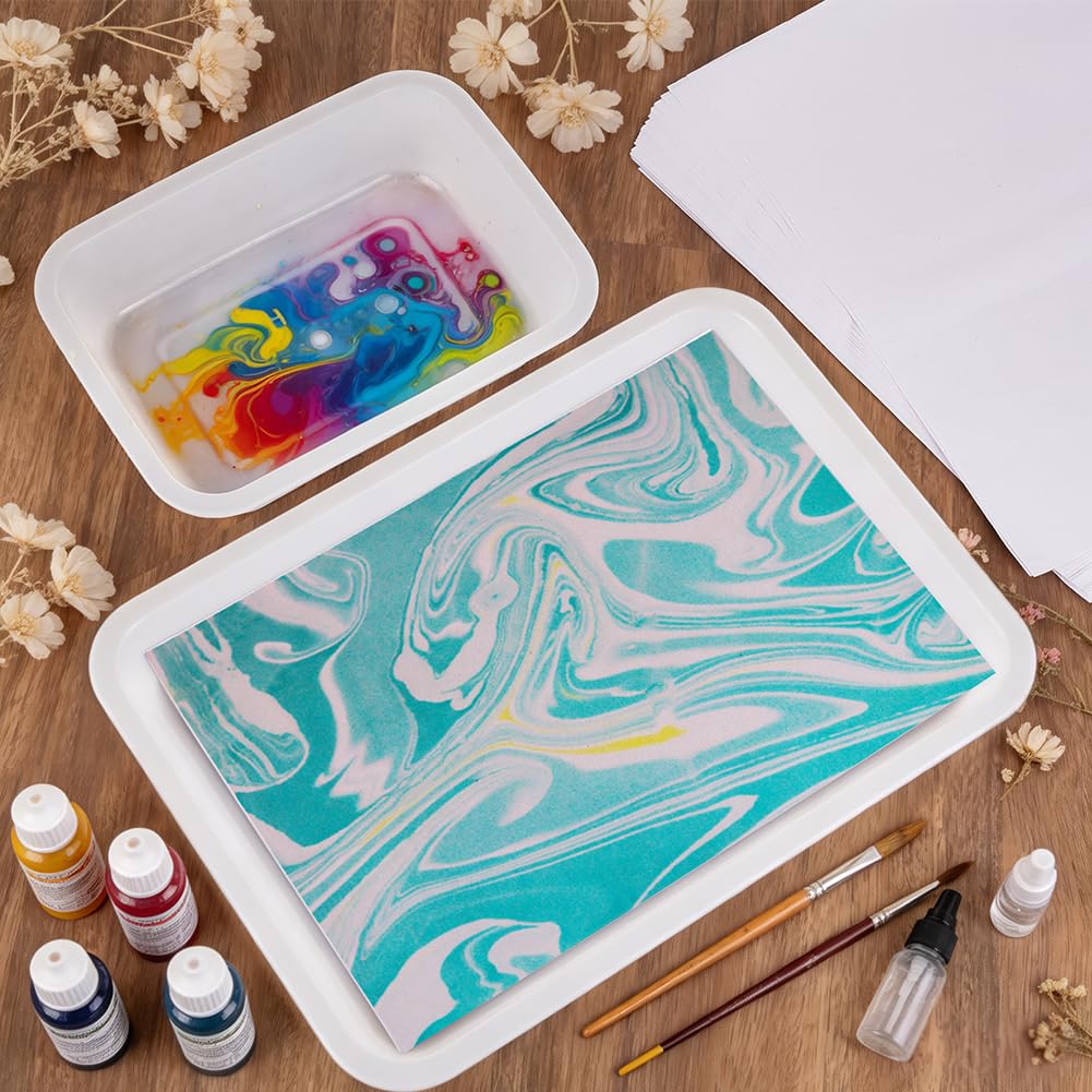 BENECREAT Papier Marbré Blanc 395x276 mm x200