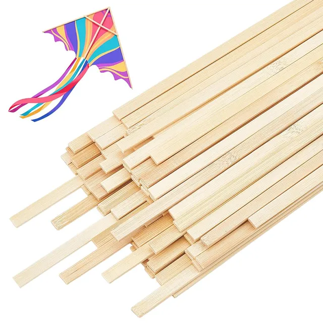 BENECREAT tiges bambou cerf-volant 400mm x100 rigide