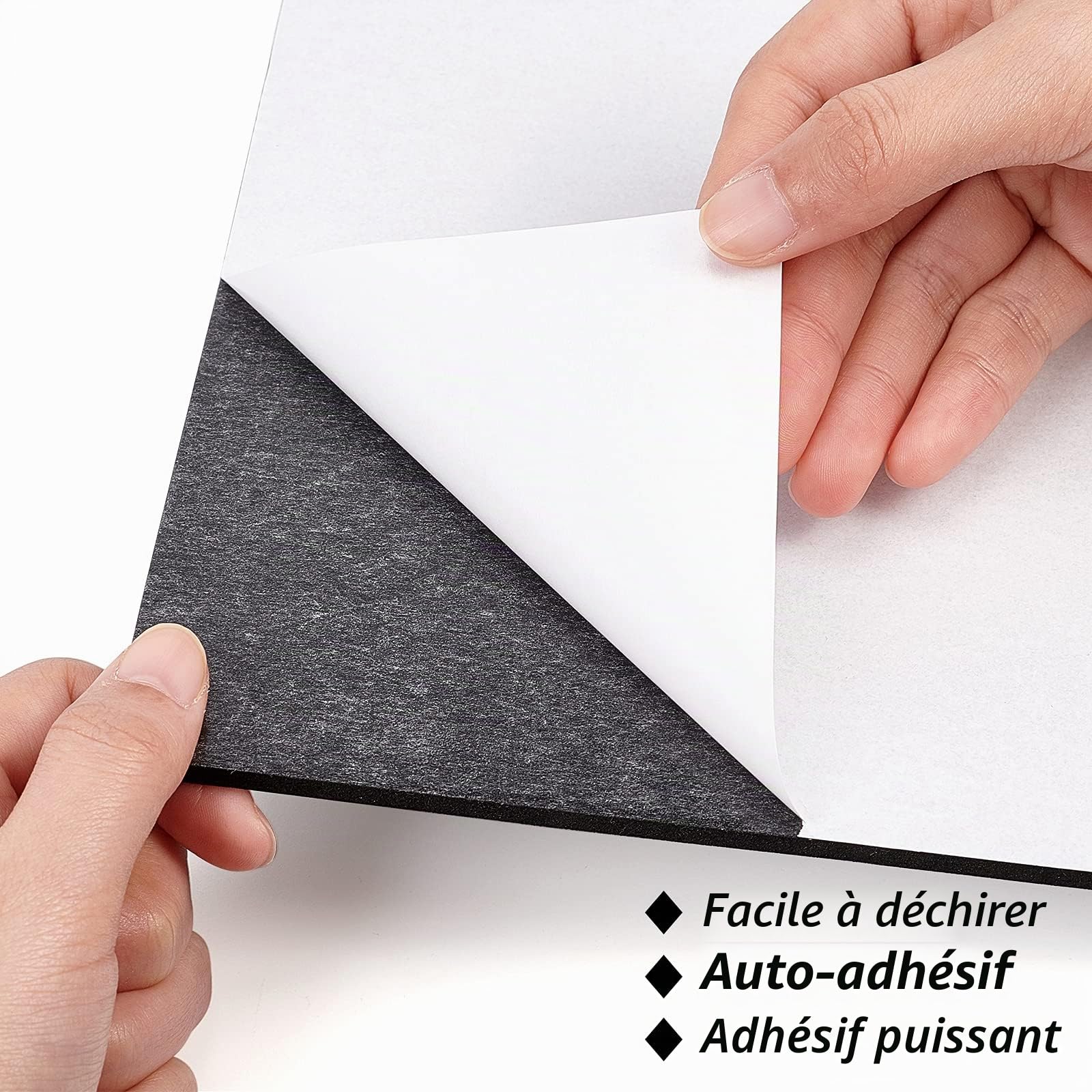 BENECREAT Feuilles Mousse EVA Noires Autocollantes 8pcs 4mm