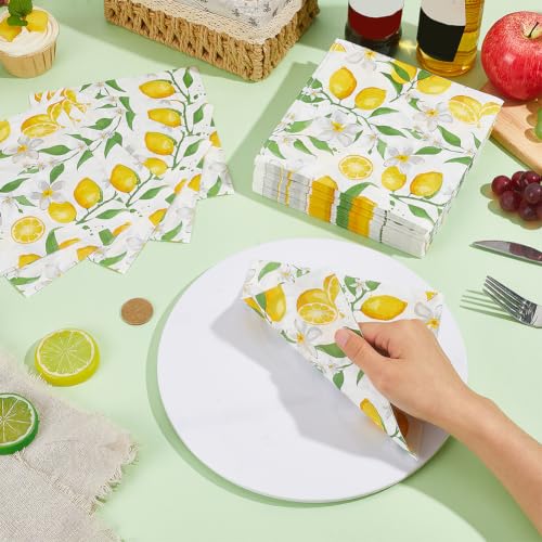 BENECREAT Serviette Papier Citron 329mm Jaune x140