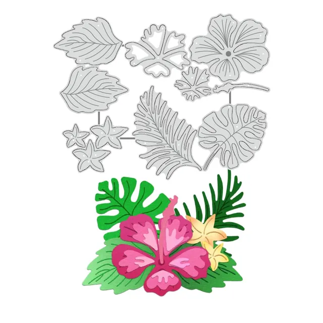BENECREAT Hibiscus matrice de découpe 11,7x15 cm