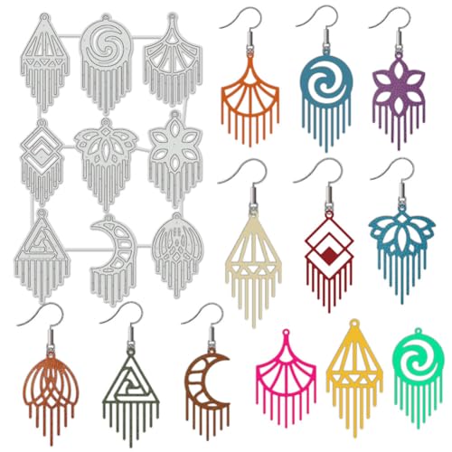 BENECREAT Dies Boucles Oreilles Fleur Lune 9 Styles Métal