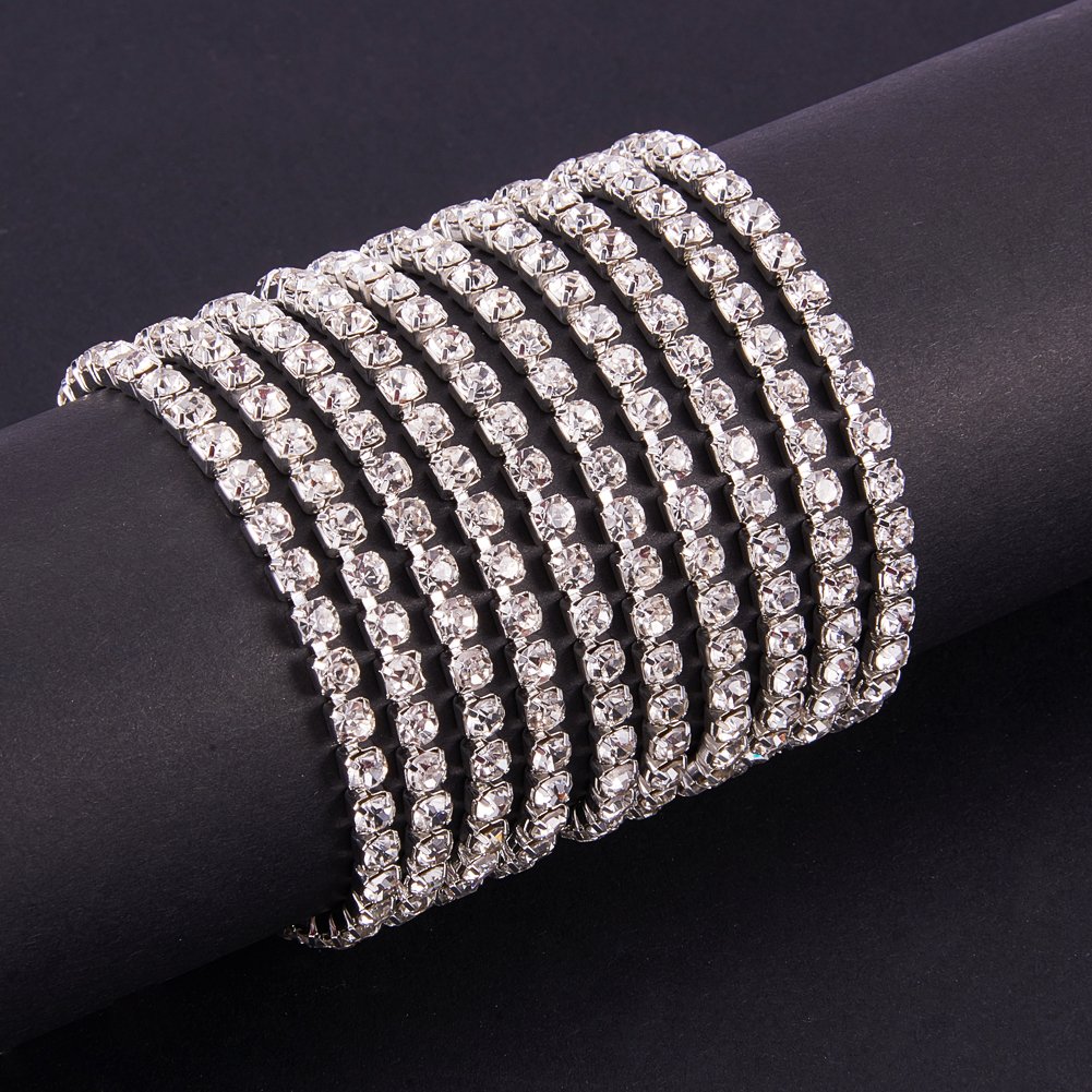 BENECREAT chaîne strass cristal 4mm 9,14m couture