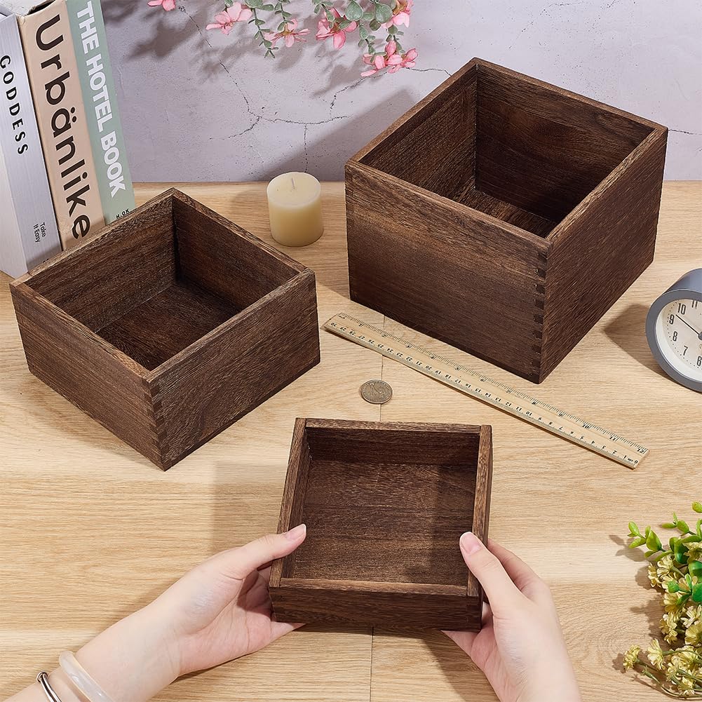 BENECREAT Présentoir Bois Rustique 3 Tailles x6 Rehausseur