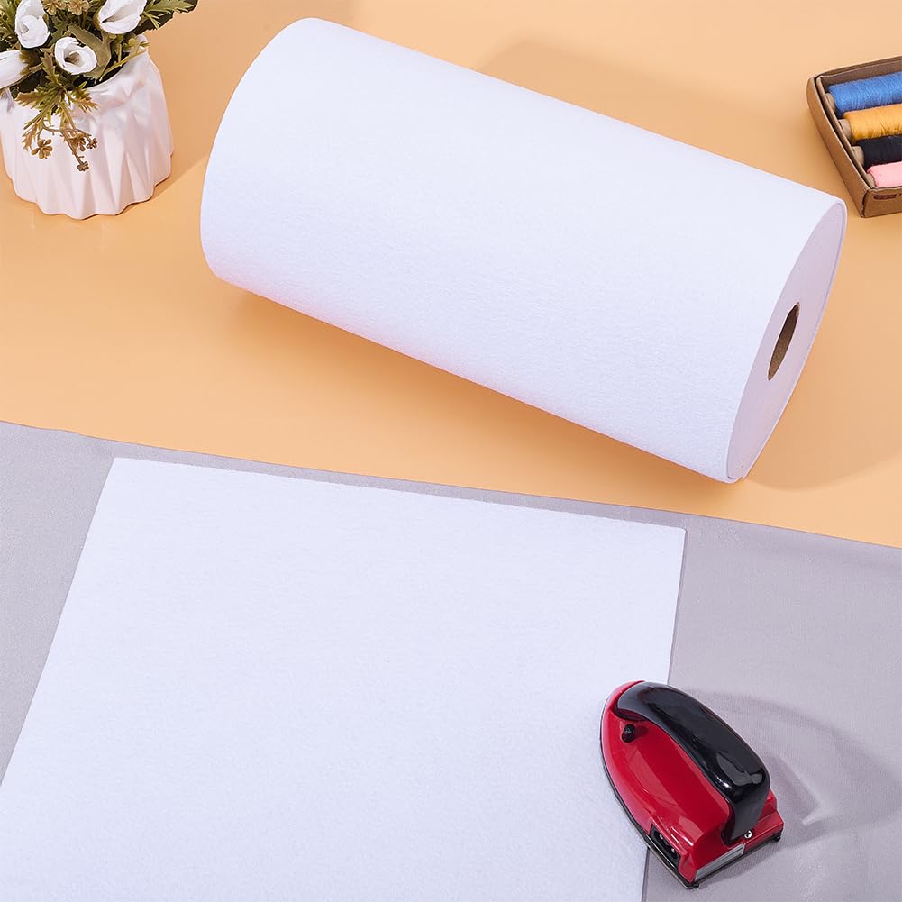 BENECREAT Molleton Thermocollant Blanc Polyester 30cm x 9,14m