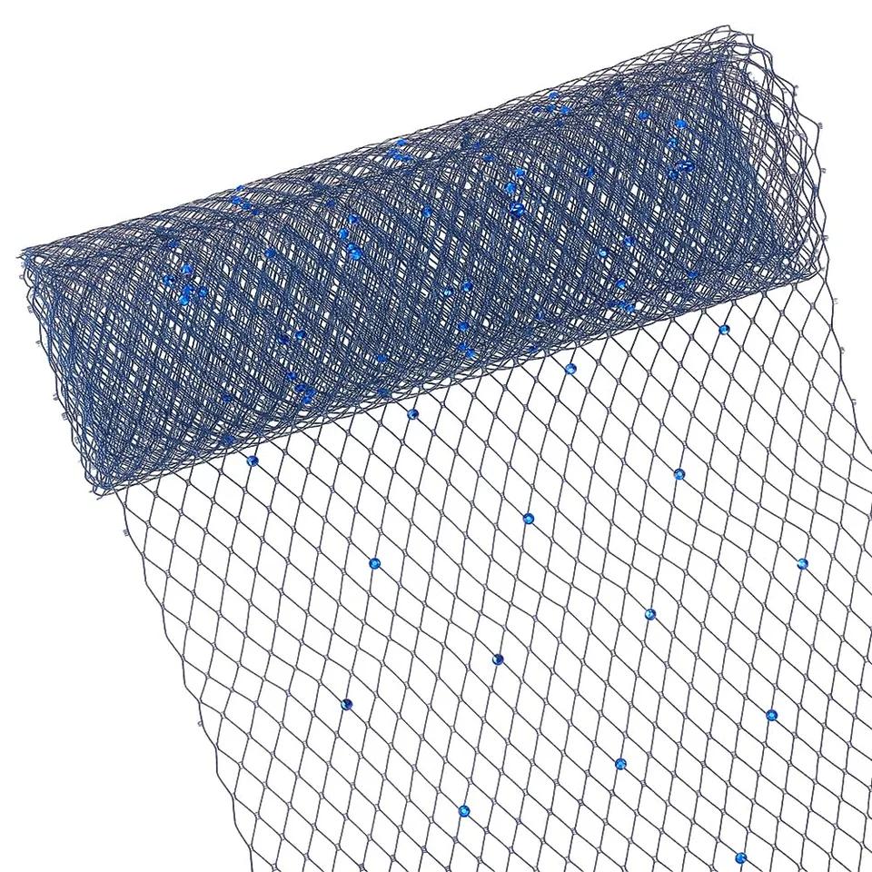 BENECREAT Tulle Russe Bleu Marine 2m x 25cm Voile