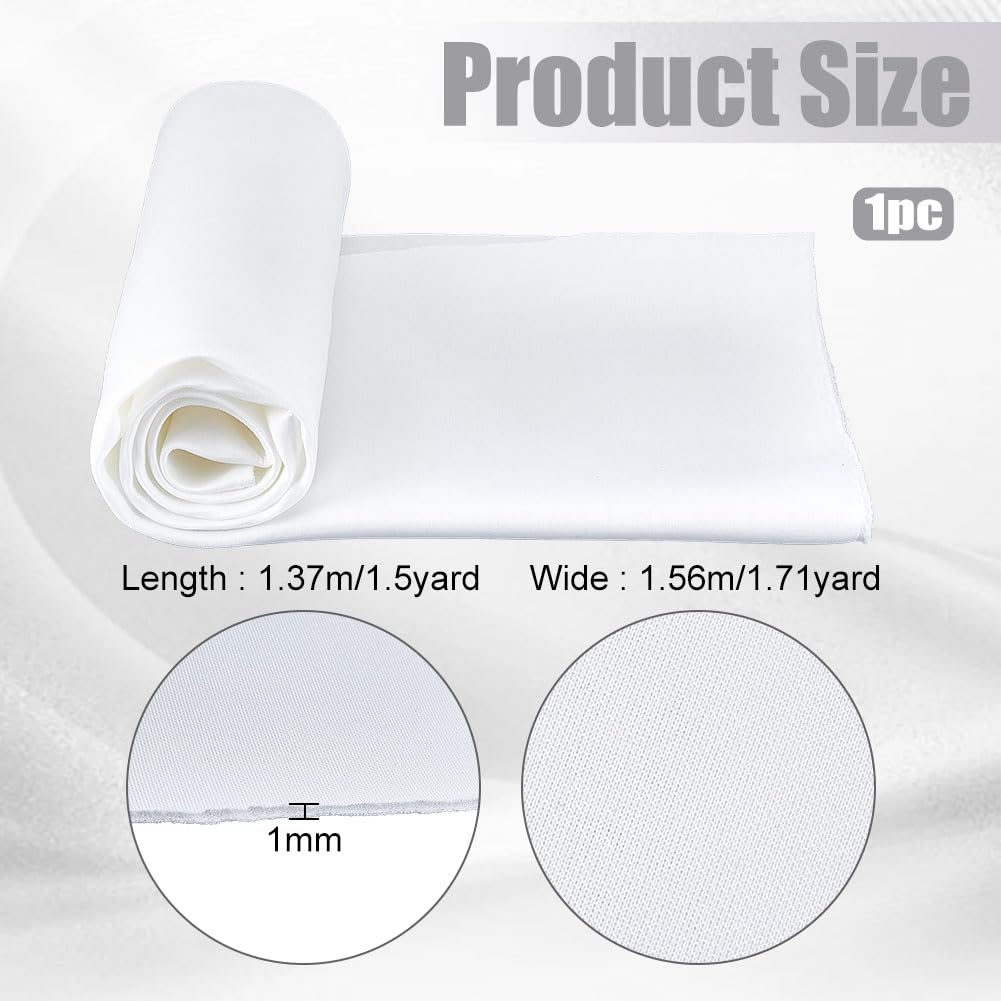 BENECREAT Tissu Jersey Blanc Polyester 1,4m x 156cm Souple