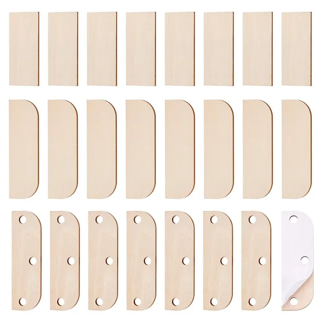 BENECREAT plaques réparation porte bois adhésives 48pcs amande